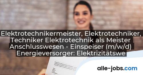 Elektrotechnikermeister, Elektrotechniker, Techniker Elektrotechnik als Meister Anschlusswesen - Einspeiser (m/w/d) Energieversorger: Elektrizitätswerk Mittelbaden AG & Co. KG | alle-jobs.com