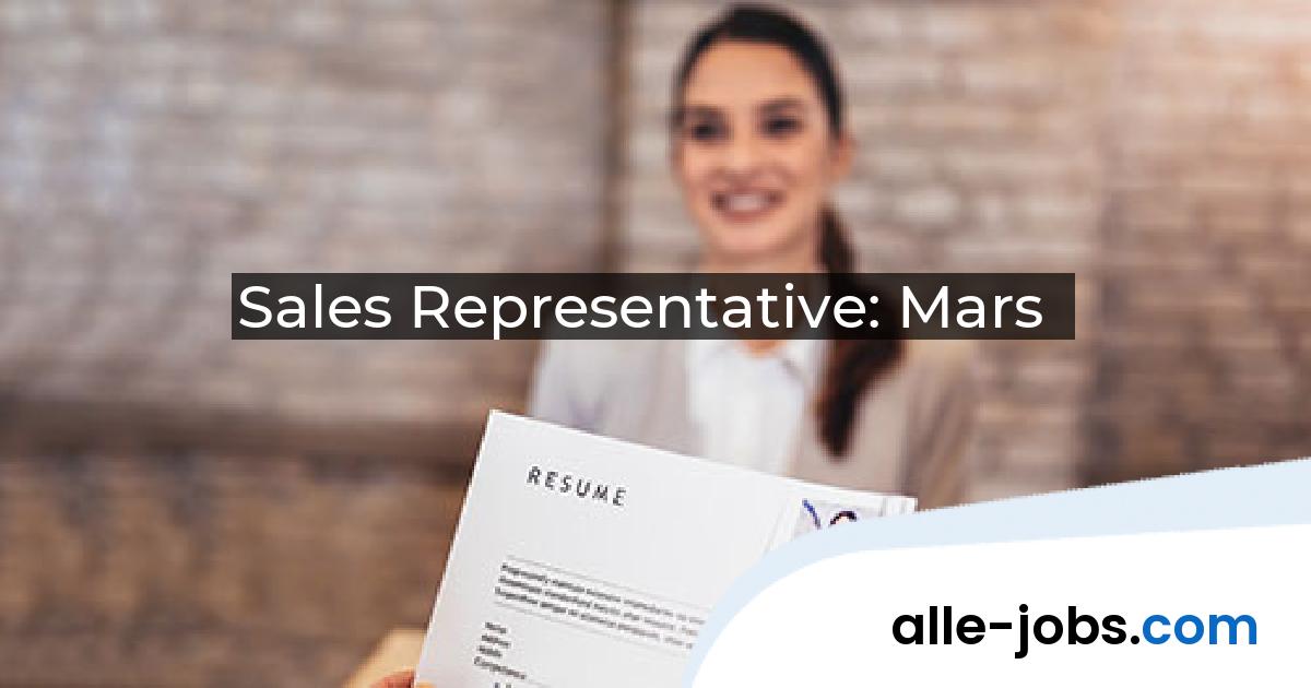 Sales Representative: Mars | alle-jobs.com