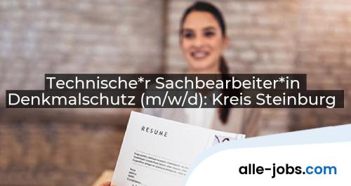 Technische*r Sachbearbeiter*in Denkmalschutz (m/w/d): Kreis Steinburg | alle-jobs.com