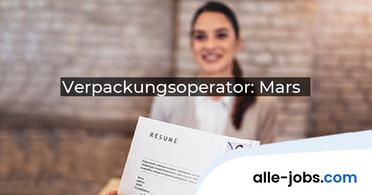 Verpackungsoperator: Mars | alle-jobs.com