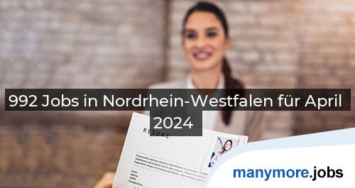 992 Jobs in Nordrhein-Westfalen für April 2024 | manymore.jobs